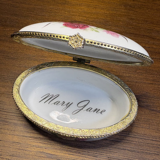 "Mary Jane" Vintage Ceramic Pillbox