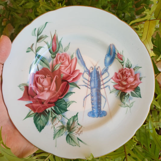 Blue Lobster Vintage Christian Dior Plate Wall Décor
