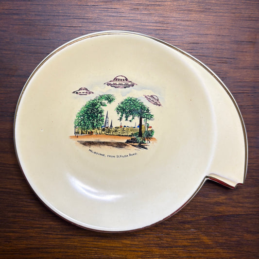 St. Kilda Road Melbourne Vintage Souvenir Dish UFO Wall Décor