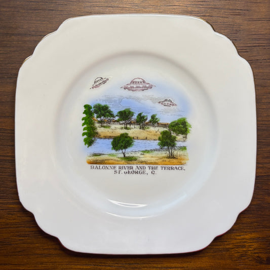 St. George Vintage Souvenir Plate UFO Wall Décor