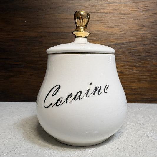 "Cocaine" Vintage Ceramic Container