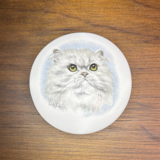 "Catnip" Persian Cat Vintage Ceramic Container