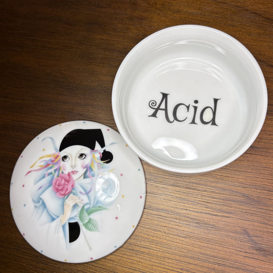 "Acid" Vintage Clown Ceramic Container