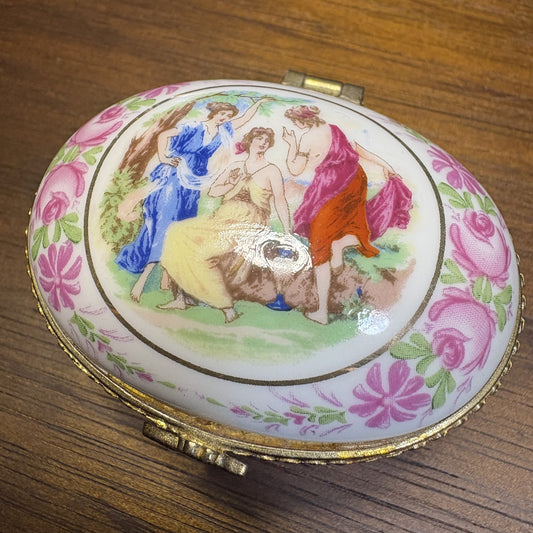 "Mary Jane" Vintage Ceramic Pillbox