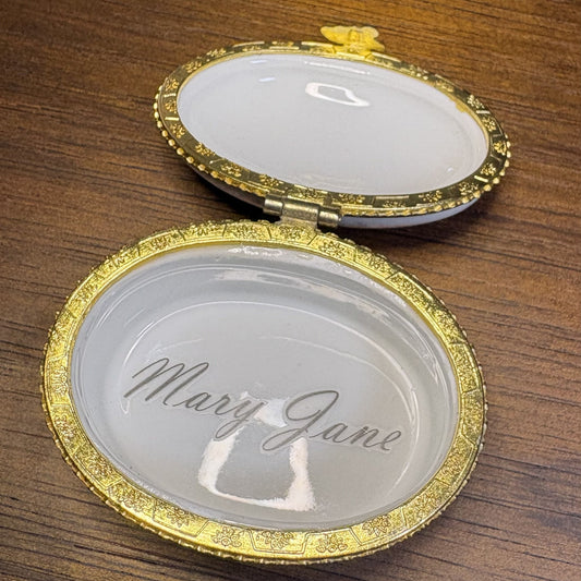 "Mary Jane" Vintage Ceramic Pillbox